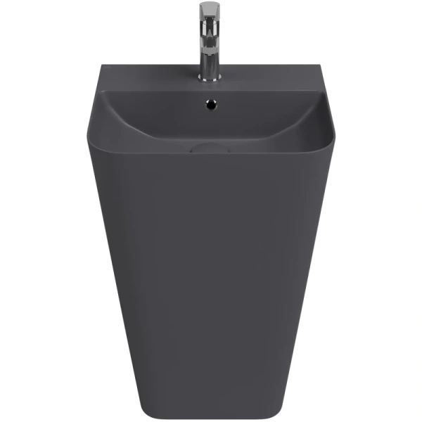 раковина isvea sott'aqua 10sq37001sv-2c напольная, 50x42 см, антрацит матовый
