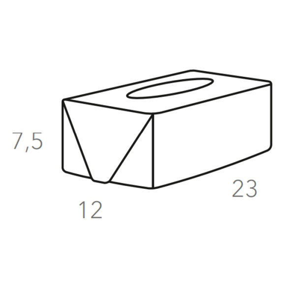 Салфетница Colombo Design Adj Kleenex BADJ016-5540 настольная, 23x12хh7,5 см, оливковый|горчичный