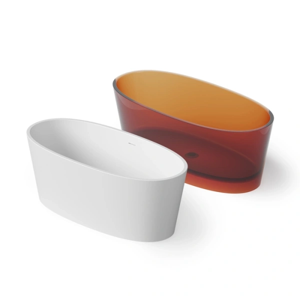 ванна dea design nature dd8617 1600 r1 отдельностоящая, glasstech, прозрачная смола, 160х75х60см., sunset r1