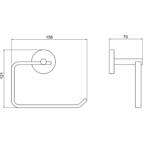Держатель туалетной бумаги Aquatek Бетта AQ4608CR Хром