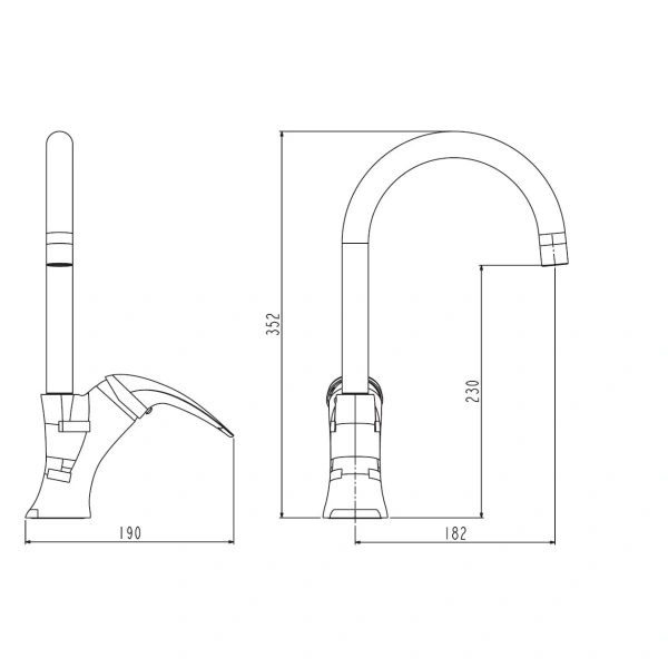 смеситель для кухни esko (tk 519)