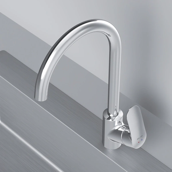 смеситель для кухни am.pm like f8007100, цвет хром