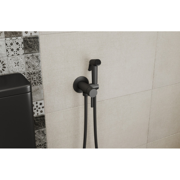 гигиенический душ со смесителем bravat d9151bw-eng черный