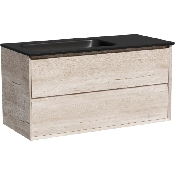 тумба под раковину sancos marmi 2.0 100 l mr2.0100leg подвесная дуб галифакс натуральный