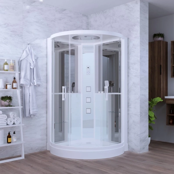 душевая кабина grossman gr-142 120x120 профиль белый стекло прозрачное