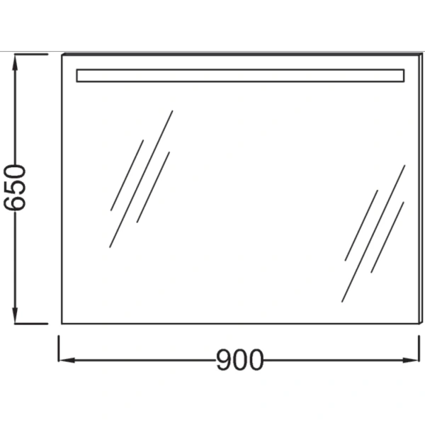зеркало jacob delafon parallel 90 eb1414-nf с подсветкой с подогревом и ик-выключателем