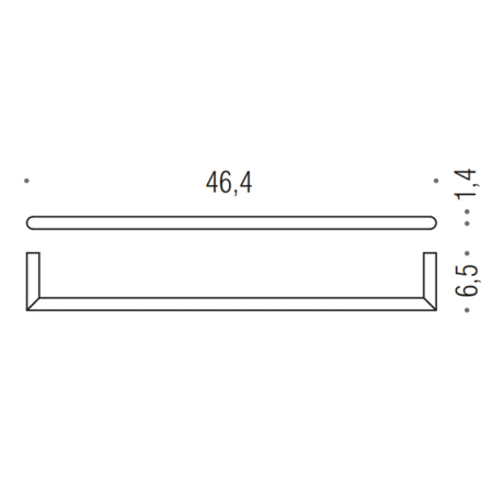 полотенцедержатель 46 cм colombo design mini b4010.nm, чёрный матовый