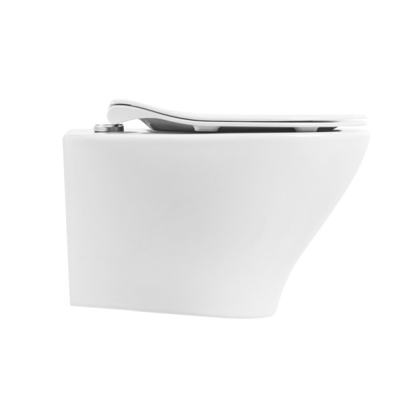 унитаз подвесной безободковый belbagno acqua bb340chr, без сиденья, цвет белый