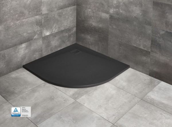 душевой поддон из литьевого мрамора 100×100 см radaway kyntos a black hka100100-54