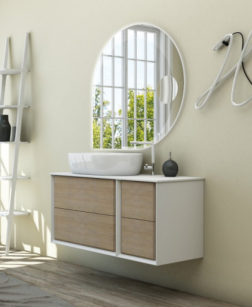 столешница под раковину cezares bellagio 106 50186, цвет bianco