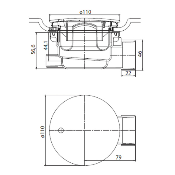 сифон для душевого поддона aquatek st-0000088 хром
