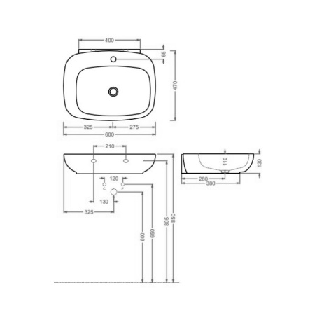 artceram dial раковина 60x47см., подвесная/накладная, 1 отв., цвет: белый artceram dial раковина 60x47см., подвесная/накладная, 1 отв., цвет: белый