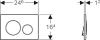 кнопка для инсталляции geberit sigma 20 115.882.km.1 цвет черная / хром