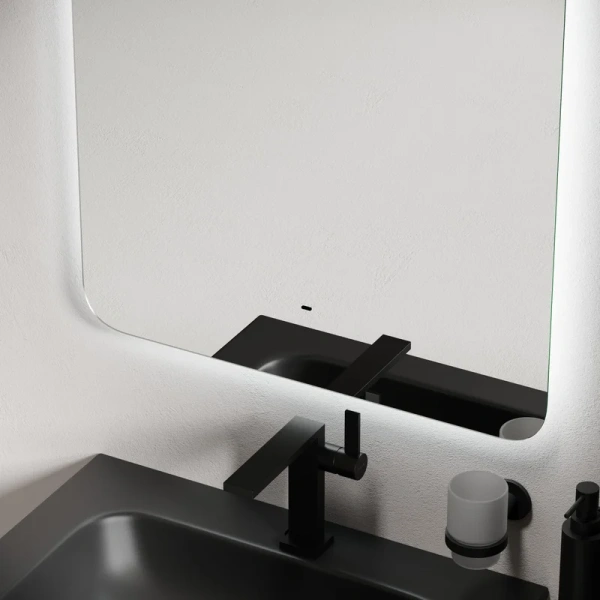 зеркало для ванной комнаты sancos ray 600х1000 c подсветкой, ra600