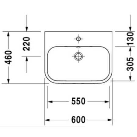 раковина полувстраиваемая duravit happy d.2 2315600000