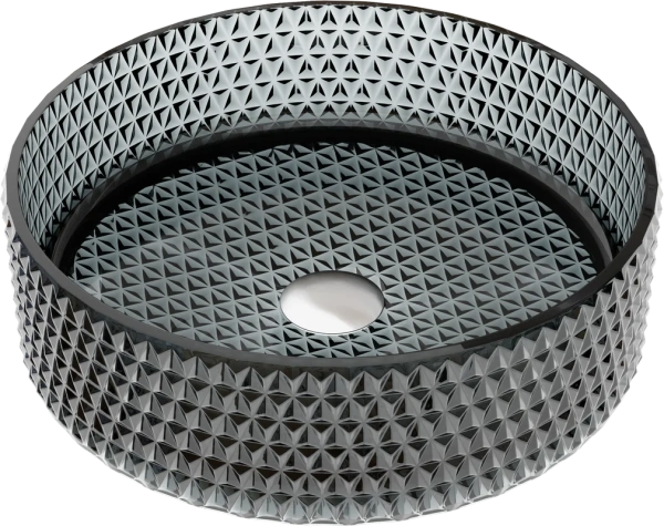 Раковина Ceramicanova Cristal CN6060 накладная, Ø36 см, черная