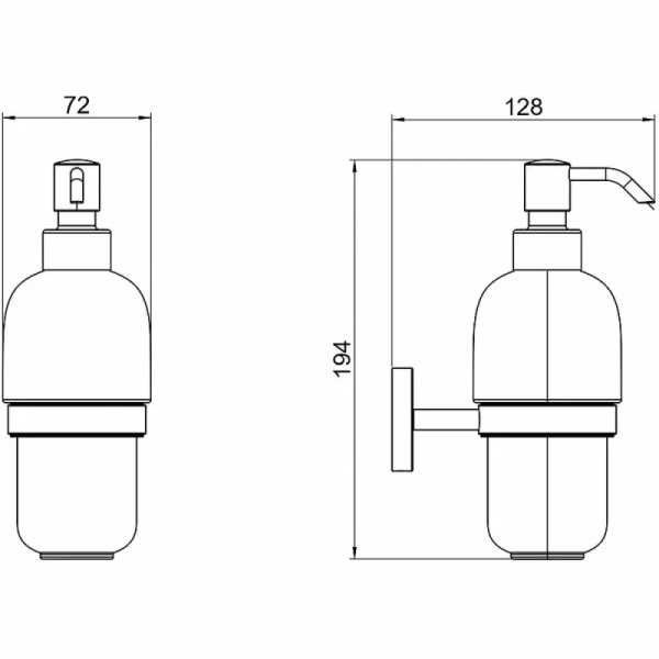 Дозатор для мыла AQUATEK Бетта AQ4605BGM черный хром