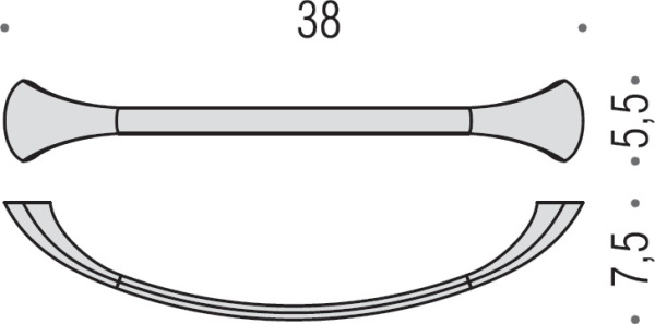 Полотенцедержатель 38 см Colombo Design Link В2409