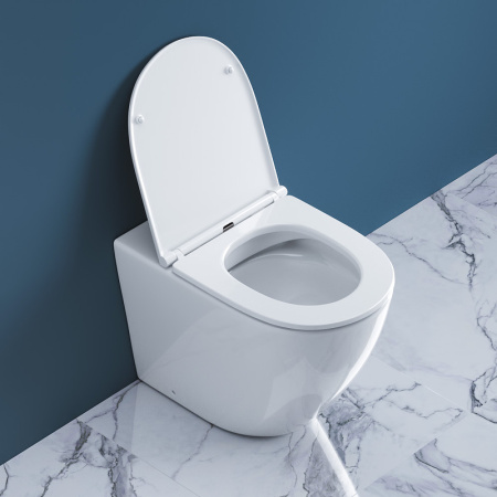 унитаз belbagno sfera-r bb2141cbr/bb870sc приставной с сиденьем микролифт