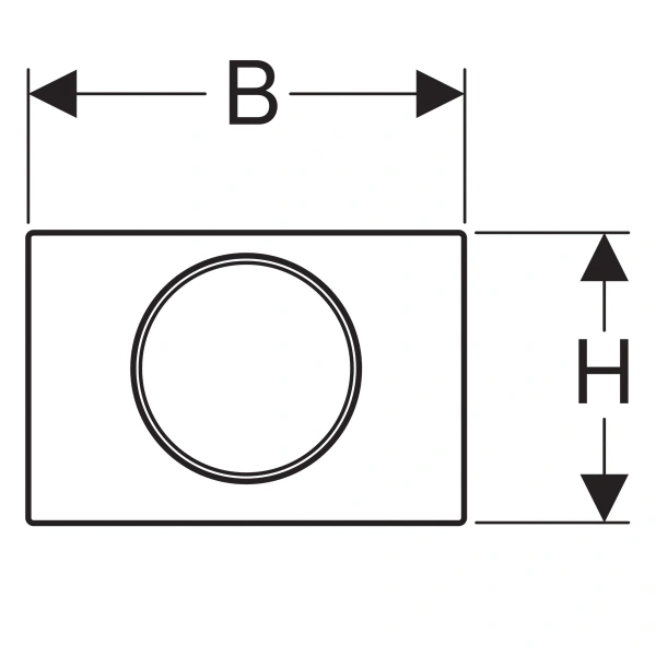 кнопка для инсталляции geberit sigma 10 115.758.kl.5 белый / цвет хром матовый