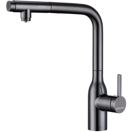 Смеситель для кухни с подключением к фильтру Paulmark Viper Vi213105-GB, цвет вороненая сталь