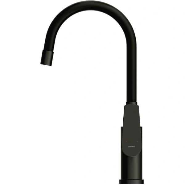 смеситель для кухни cersanit moduo a68230 с гибким изливом, черный матовый