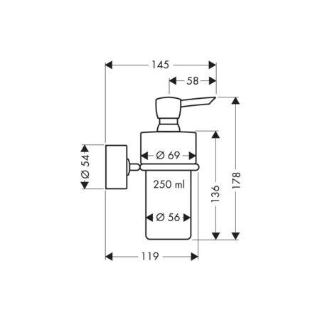 дозатор 250 мл axor uno 41519000