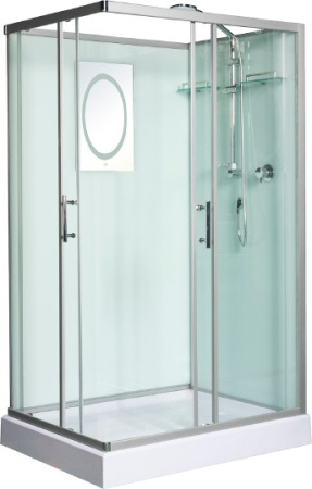 Душевая кабина WeltWasser WW500 Laine 1201 120x90 10000003270 профиль Хром стекло прозрачное
