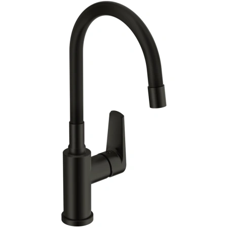 Смеситель для кухни Cersanit Moduo A68230 с гибким изливом, черный матовый