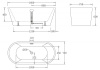 акриловая ванна belbagno 150x75 bb71-1500-bianco без гидромассажа