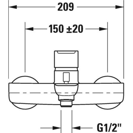 смеситель для ванны с душем duravit b.1 b15230000010