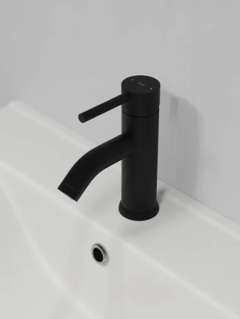 смеситель для раковины iddis kaybl00i01 черный матовый