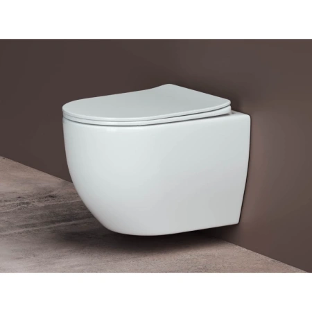 Унитаз Ceramicanova Mia Rimless CN1805 подвесной, с сиденьем микролифт, белая