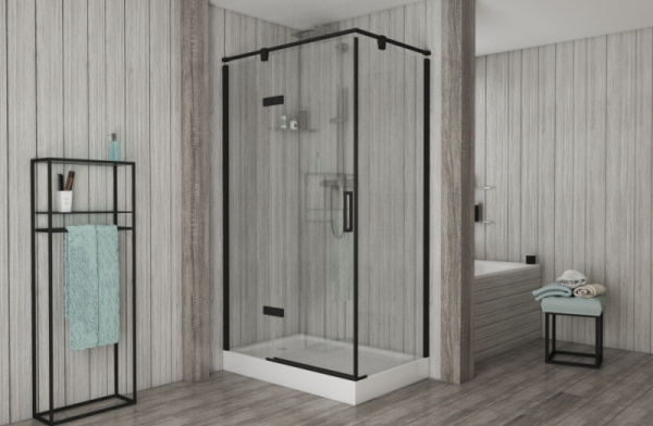 душевой уголок bravat black line 80x120 bs120.3112ab профиль черный, стекло прозрачное