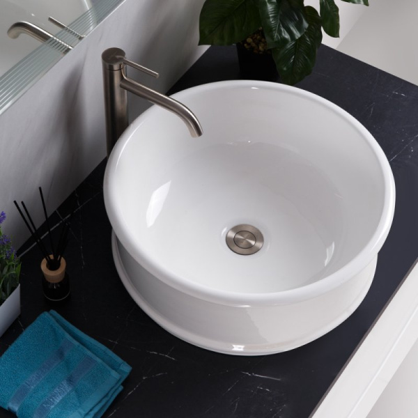 раковина накладная belbagno 45 bb1383, белая