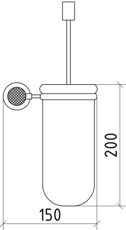 ёршик для унитаза boheme royal cristal 10933-br-b бронза