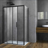 душевой уголок vincea soft 110x90 vsr-3so9011clb профиль черный, стекло прозрачное