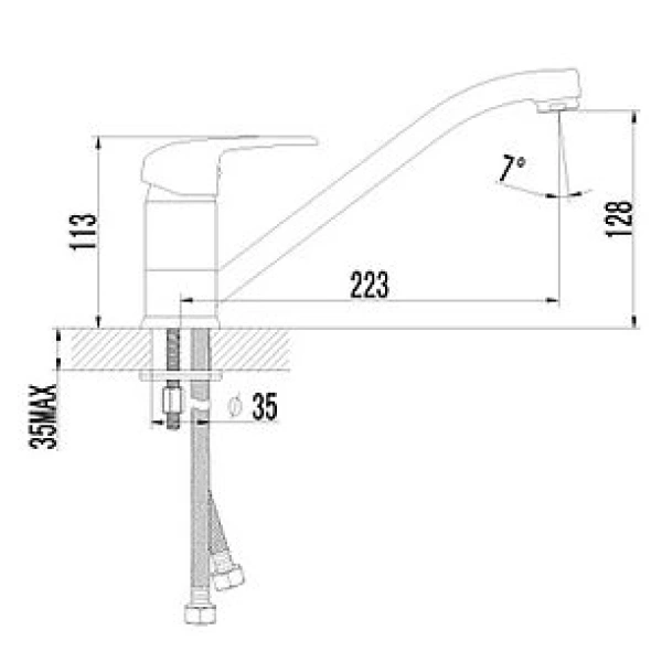 смеситель для кухонной мойки, черный lemark pramen lm3304fl102