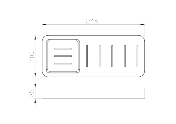 Мыльница Wonzon & Woghand Lotte WW-8332-BG брашированное золото, с полкой