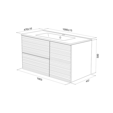 тумба с раковиной 100 см iddis bild bil10w0i95k подвесная, цвет белый