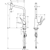 смеситель для кухни 320 с выдвижным изливом hansgrohe metris select m71 14884000, хром