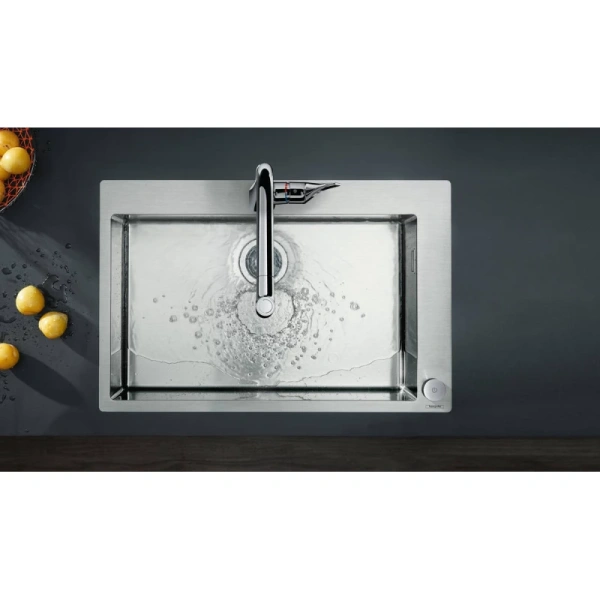смеситель для кухни hansgrohe metris m71 73806000, хром