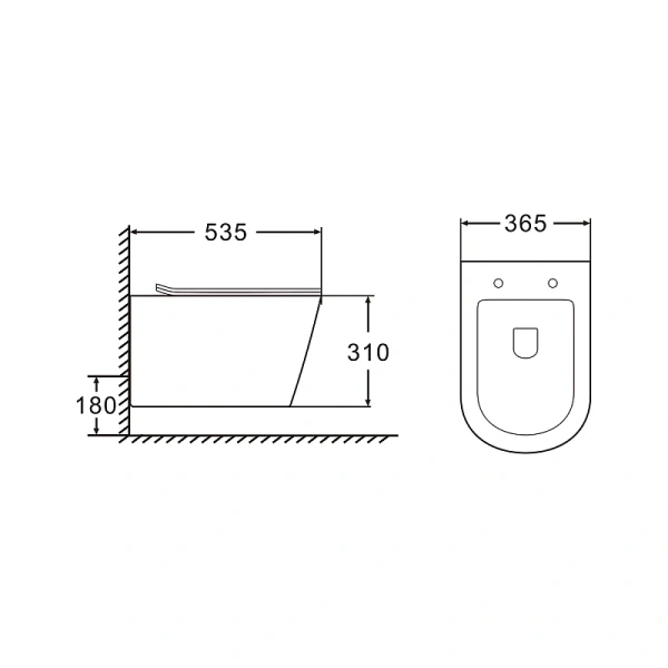 унитаз azario fonti az-402w подвесной, безободковый, с сиденьем микролифт, 53.5x36.5x31 см, белый