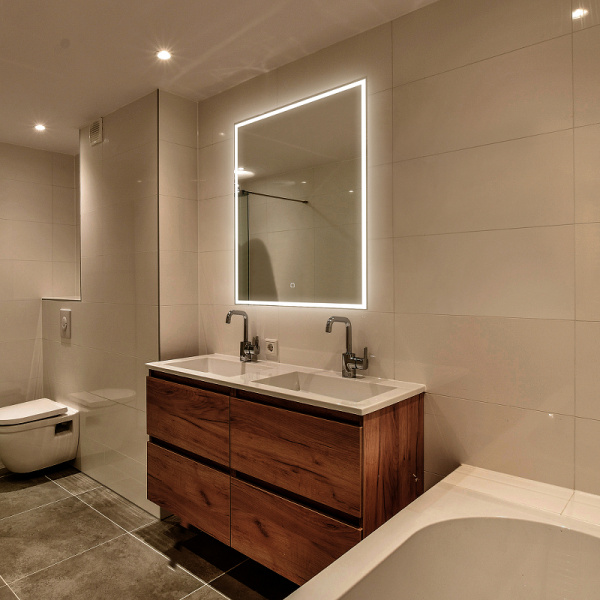 зеркало abber see ag6108s-0.6 с подсветкой, сенсорный выключатель, диммер