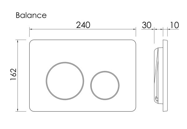 клавиша для инсталляции ceramicanova balance circle cn12-001mb черная матовая