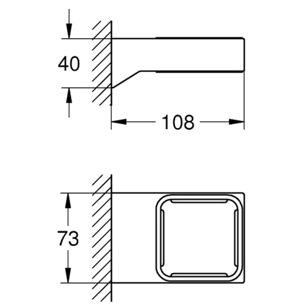 Держатель Grohe Selection Cube 40865000