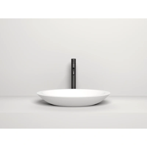 накладная раковина в ванную salini callista 102 1101202sg/sm, 57,5 x 35 см, из материала solix, глянцевая или матовая, белая