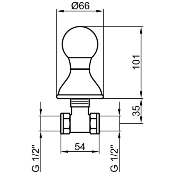 вентиль запорный webert karenina ka690101010 цвет золото
