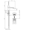 смеситель для биде bossini apice e89601.030 с донным клапаном цвет хром