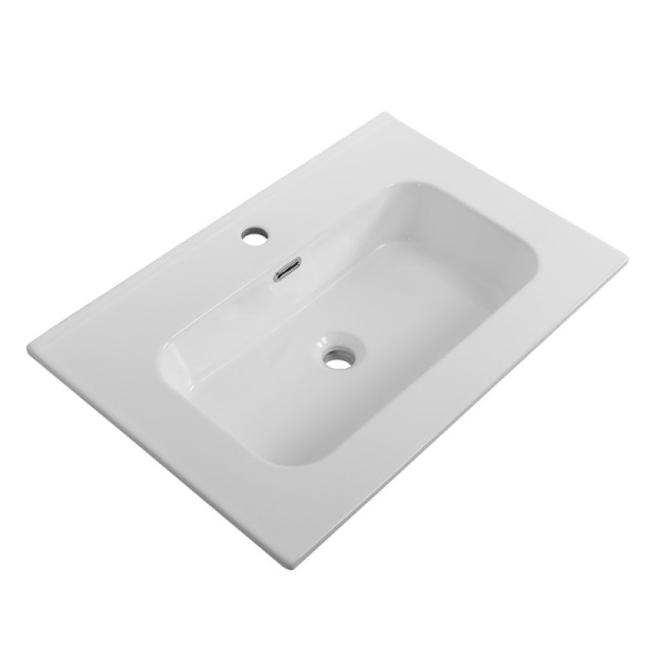 раковина cezares eco czr-8073-120-1-2 121x46 см, накладная, белый